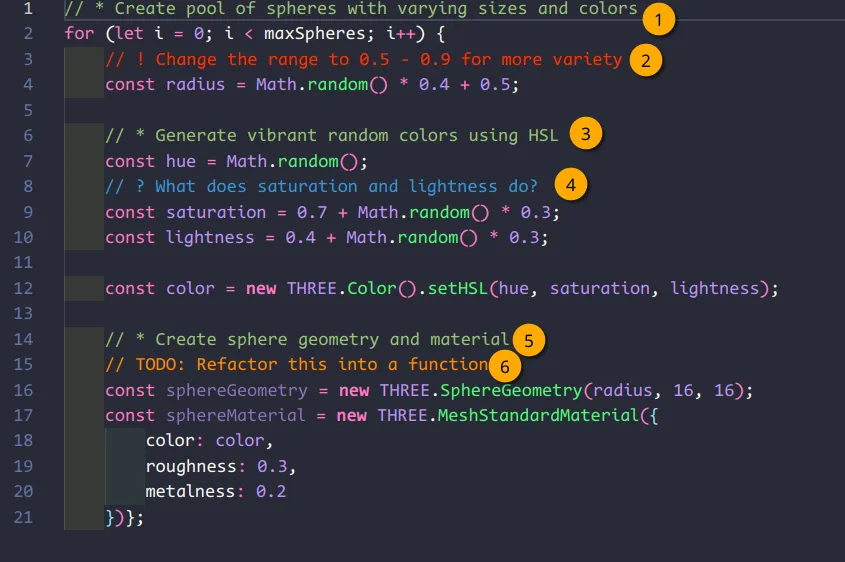 Better comments example